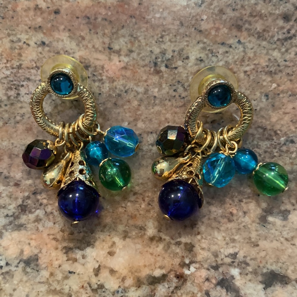 Lovely Shades of Mardi Gras Earrings